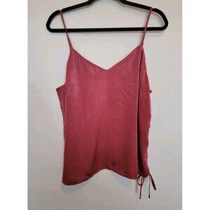 NWT Lulus Womens V Neck Tank Top Ruched Side Adjustable Straps Size XL